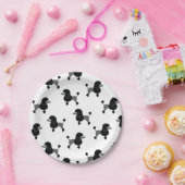 Poodle-Papierplatte Pappteller (Party)
