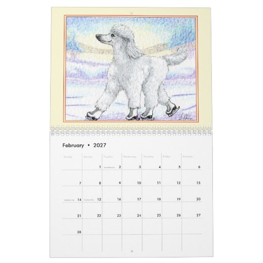 Poodle Parade - Ein Bild im Monat Kalender (Feb 2027)