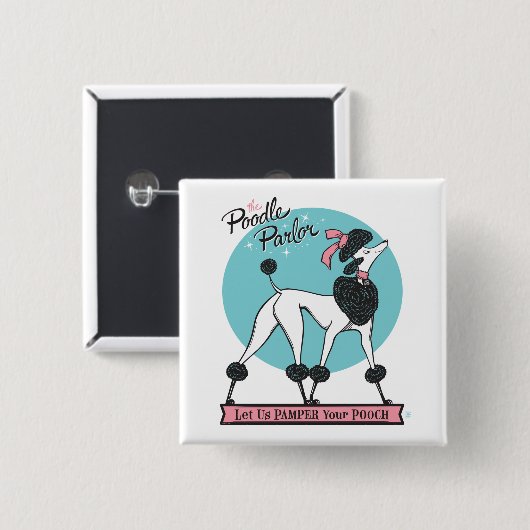Poodle Parlor Button (Vorne & Hinten)