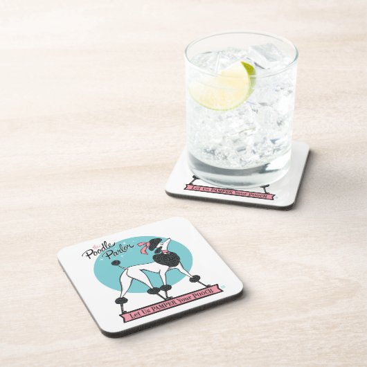 Poodle Parlor Getränkeuntersetzer (Rechte Seite)
