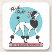 Poodle Parlor Getränkeuntersetzer (Vorderseite)