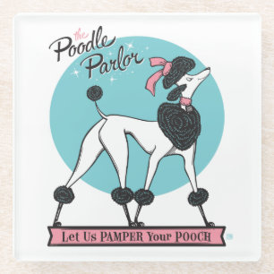 Poodle Parlor Glasuntersetzer