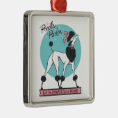 Poodle Parlor Ornament Aus Metall (Rechts)