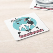 Poodle Parlor Rechteckiger Pappuntersetzer (angewinkelt)