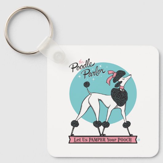 Poodle Parlor Schlüsselanhänger (Vorderseite)