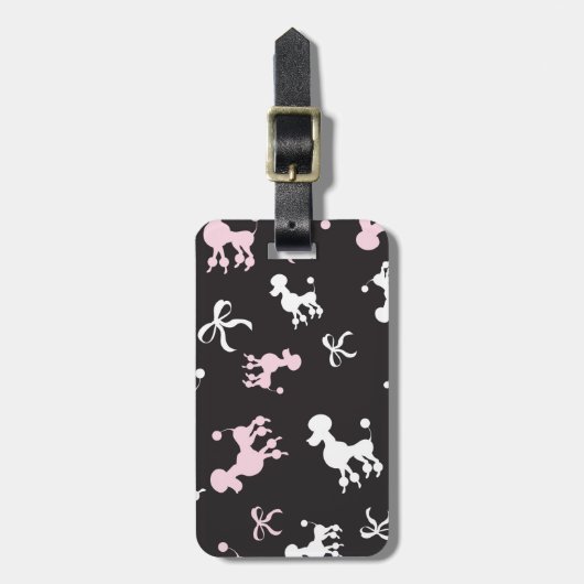 Poodle Passion Gepäckanhänger (Vorderseite vertikal)
