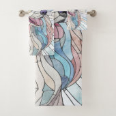 Poodle - pastellfarbene Mosaik Badhandtuch Set (Insitu)