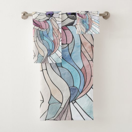 Poodle - pastellfarbene Mosaik Badhandtuch Set (Insitu)