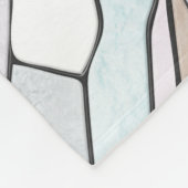 Poodle - pastellfarbene Mosaik Fleecedecke (Ecke)