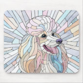 Poodle - pastellfarbene Mosaik Mousepad (Vorne)