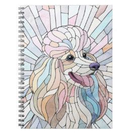 Poodle - pastellfarbene Mosaik Notizblock