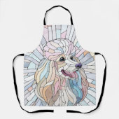 Poodle - pastellfarbene Mosaik Schürze (Vorderseite)