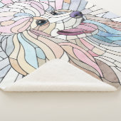 Poodle - pastellfarbene Mosaik Sherpadecke (3/4)