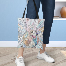 Poodle - pastellfarbene Mosaik Tasche