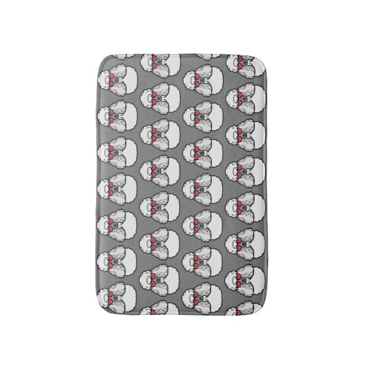 Poodle Pattern Funny Badematte (Vorderseite Vertikal)