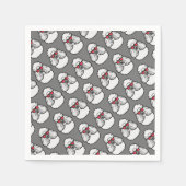 Poodle Pattern Funny Serviette (Vorderseite)