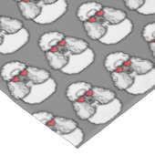 Poodle Pattern Funny Tischdecke (Schrägansicht)
