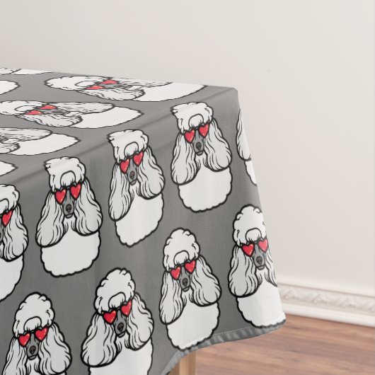 Poodle Pattern Funny Tischdecke (Beispiel)