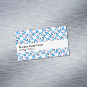 Poodle Pattern Magnetische Visitenkarte