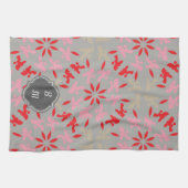 Poodle Pattern Monogrammiert Geschirrtuch (Horizontal)