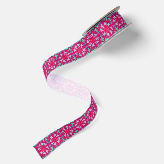 Poodle Pattern Satinband (Rückseite)