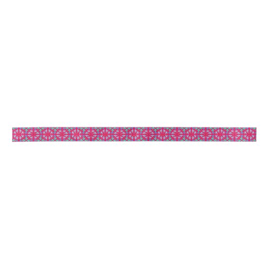 Poodle Pattern Satinband (Vorderseite)