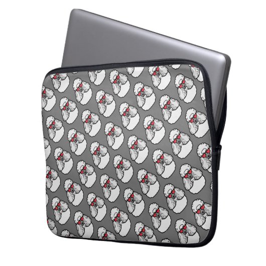 Poodle Pattern Trendy Laptopschutzhülle (Vorderseite Links)