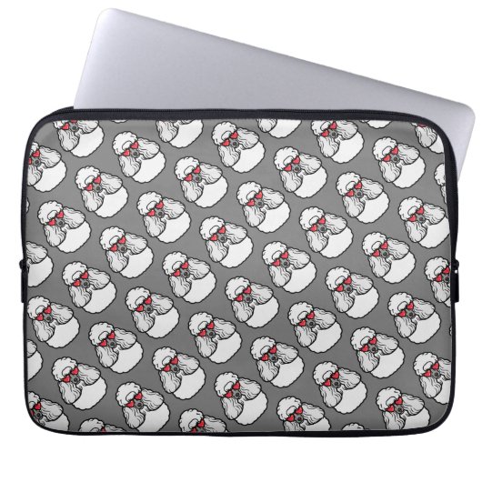 Poodle Pattern Trendy Laptopschutzhülle (Vorderseite)