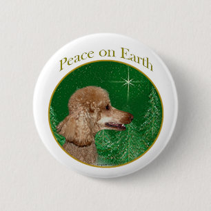 Poodle Peace Button