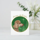 Poodle Peace Postkarte (Stehend Vorderseite)