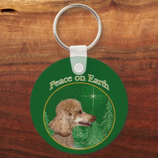 Poodle Peace Schlüsselanhänger (Vorderseite)