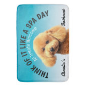 Poodle Personalisiert Hund Lover Bath Mat Badematte (Vorderseite Vertikal)