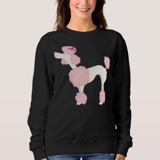 Poodle Pink Sweatshirt (Vorderseite)