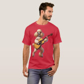 Poodle Playing Acoustic Guitar Player Dog Lover vi T-Shirt (Vorne ganz)