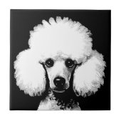 Poodle Pop Art Inspiriert Retro Chic Fliese (Vorderseite)