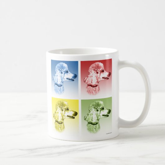 Poodle Pop Art Kaffeetasse (Rechts)