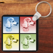 Poodle Pop Art Schlüsselanhänger (Rückseite)