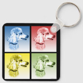 Poodle Pop Art Schlüsselanhänger (Rückseite)