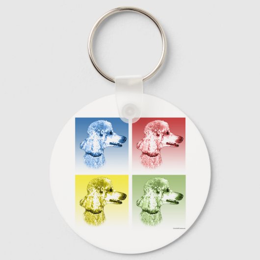 Poodle Pop Art Schlüsselanhänger (Vorderseite)