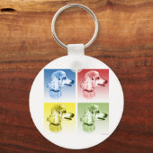 Poodle Pop Art Schlüsselanhänger (Vorderseite)