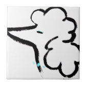 Poodle Portrait Fliese (Vorderseite)