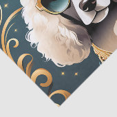 Poodle Portrait mit Sonnenbrille Seidenpapier (Ausschnitt)
