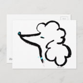 Poodle Portrait Postkarte (Vorne/Hinten)