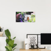 Poodle Poster Hydrangeas (Heimbüro)