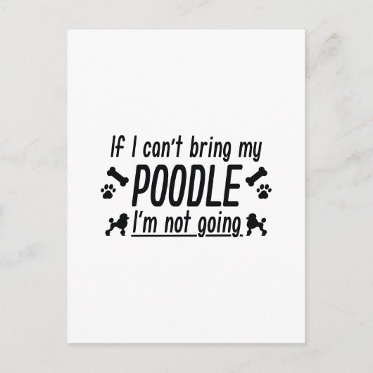 Poodle Postkarte (Vorderseite)