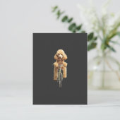 Poodle postkarte (Stehend Vorderseite)