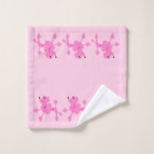 Poodle Power Badhandtuch Set (Waschlappen)