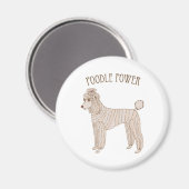 Poodle Power Magnet (Vorderseite/Rückseite)