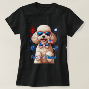 Poodle & Proud - 4. Juli Hunde T - Shirt