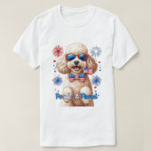 Poodle & Proud - 4. Juli Hunde T - Shirt (Design vorne)